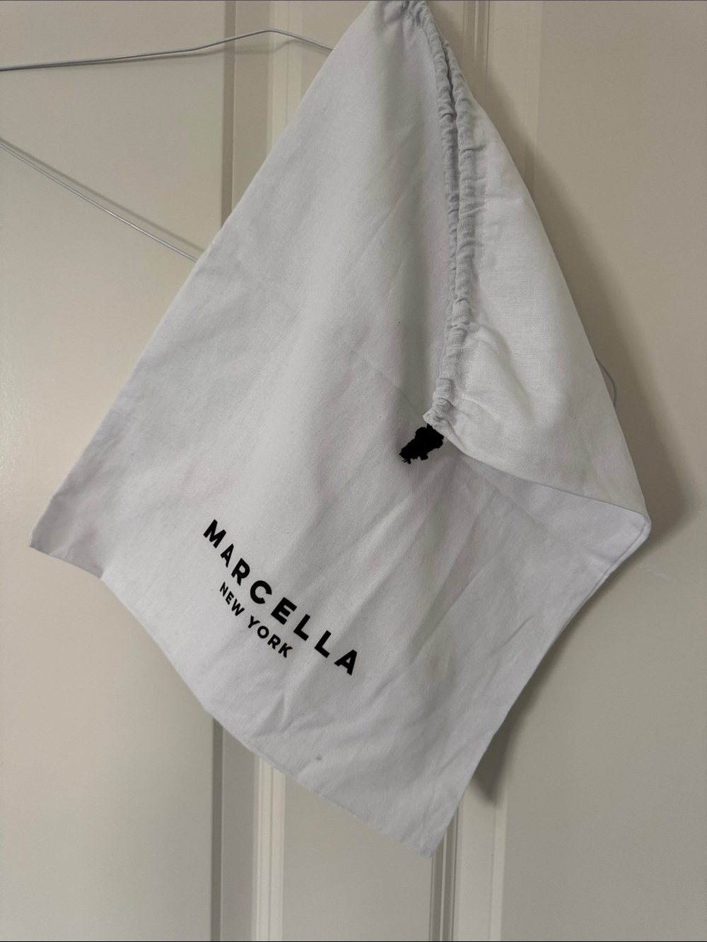 Marcella New York White Accessory Dust Bag for Keys, sandals & Card Holders